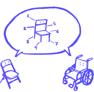 Classroom chairs illustration