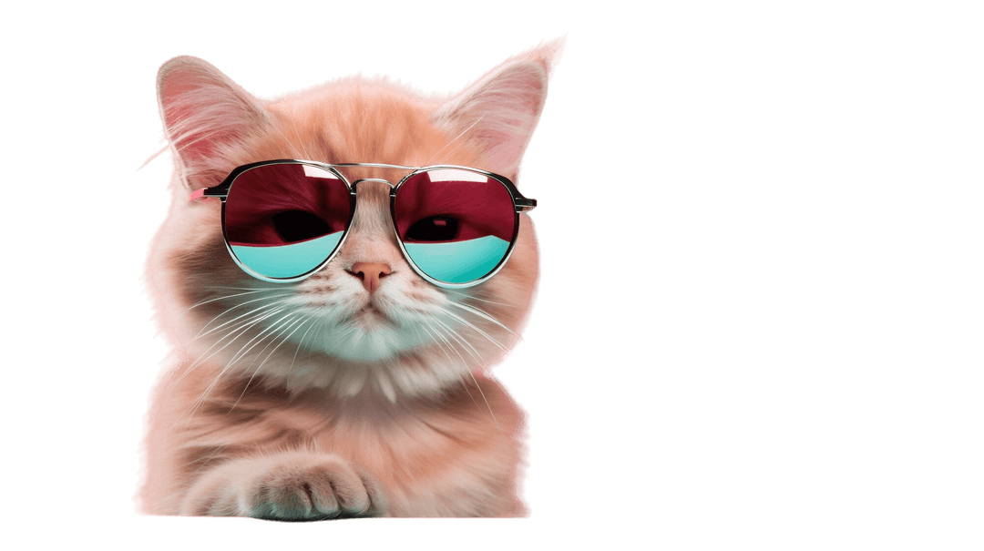 Illustrated kitten character