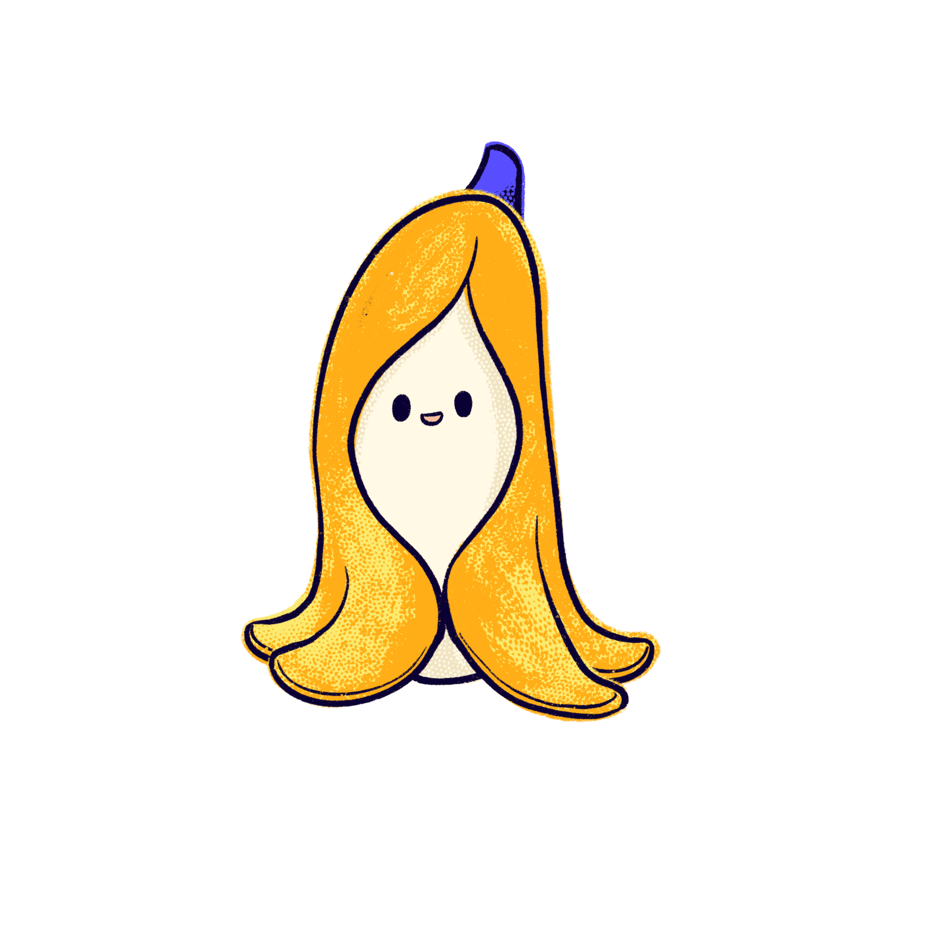 Illustrated banana character